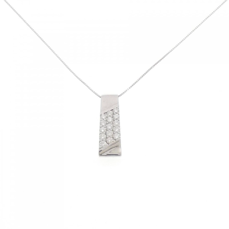 K18WG Pave Diamond Necklace 0.50CT - Hàng hiệu Chính hãng 862005