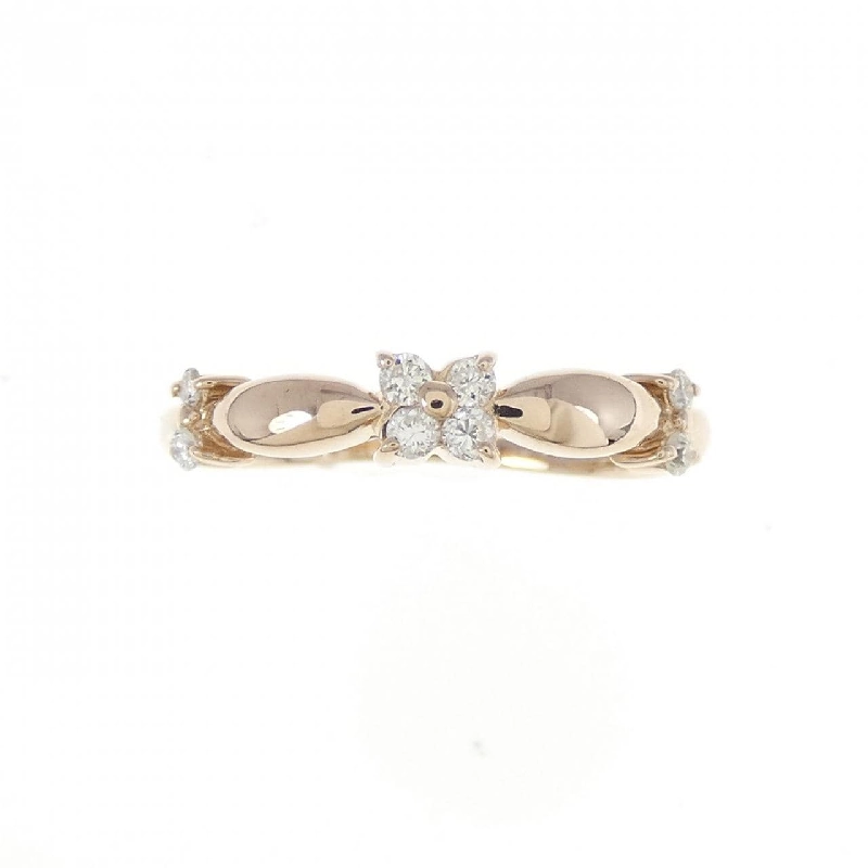 Nhẫn kim cương K18PG hoa 671062