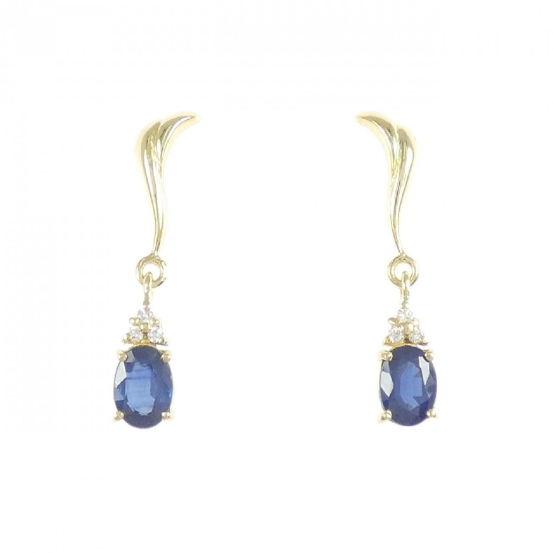 K18/18K Sapphire Bông tai - Hàng hiệu Chính hãng 864707