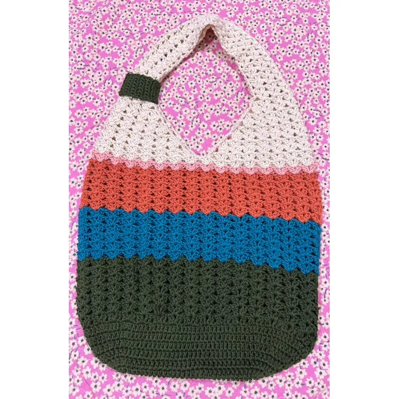 TÚI LEN MÓC TAY HOẠ TIẾT DỄ THƯƠNG - HANDMADE CROCHET BAG 763508