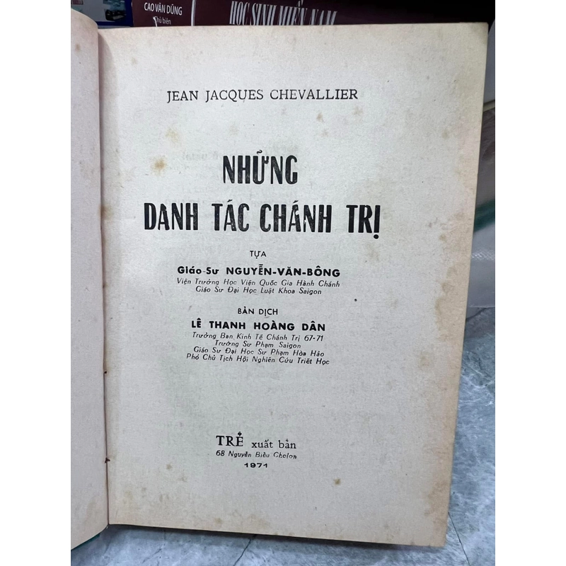 Những danh tác chánh trị - Lê Thanh Hoàng Dân dịch 538449