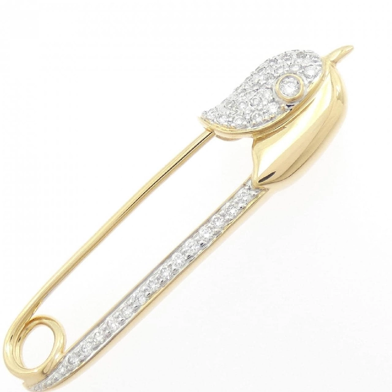 K18YG/K18WG Ghim an toàn Kim cương Brooch 0.26CT - Hàng hiệu Chính hãng 872095