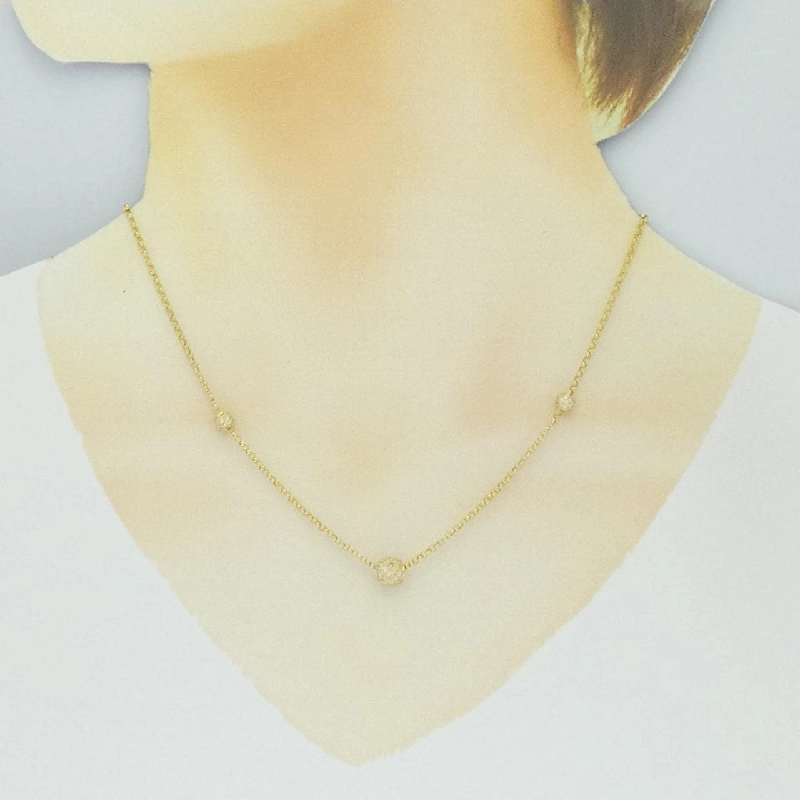 Dây chuyền kim cương 750YG 0.58CT - Hàng hiệu Chính hãng 860112