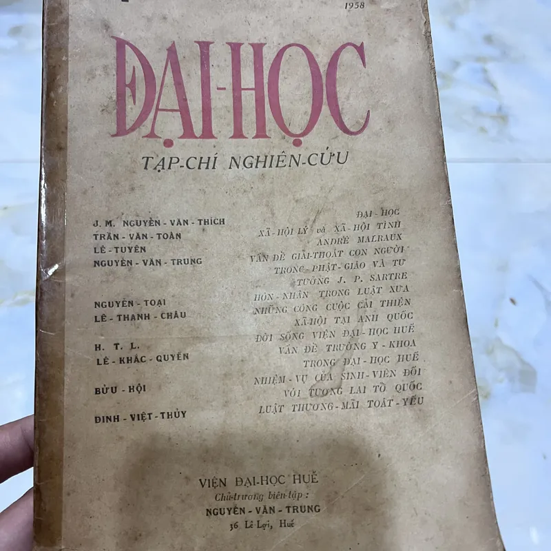 Tạp chí Đại học - Viện đại học Huế 717000
