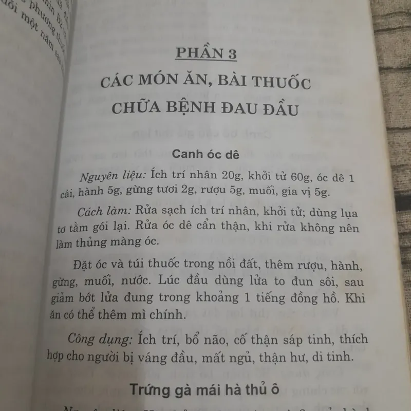 Món ăn bài thuốc- Chữa bệnh Đau Đầu. Tác giả Minh Việt 716503