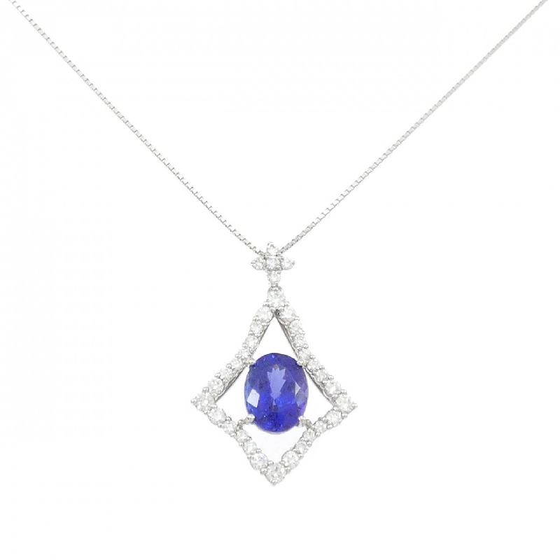 Dây chuyền Tanzanite PT900/PT850 3.48CT - Hàng hiệu Authentic 858826