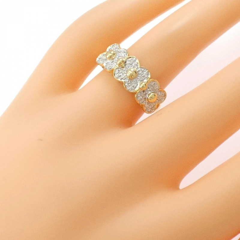 Nhẫn kim cương hoa K18YG/K18WG 0.20CT - Hàng hiệu Authentic 854144