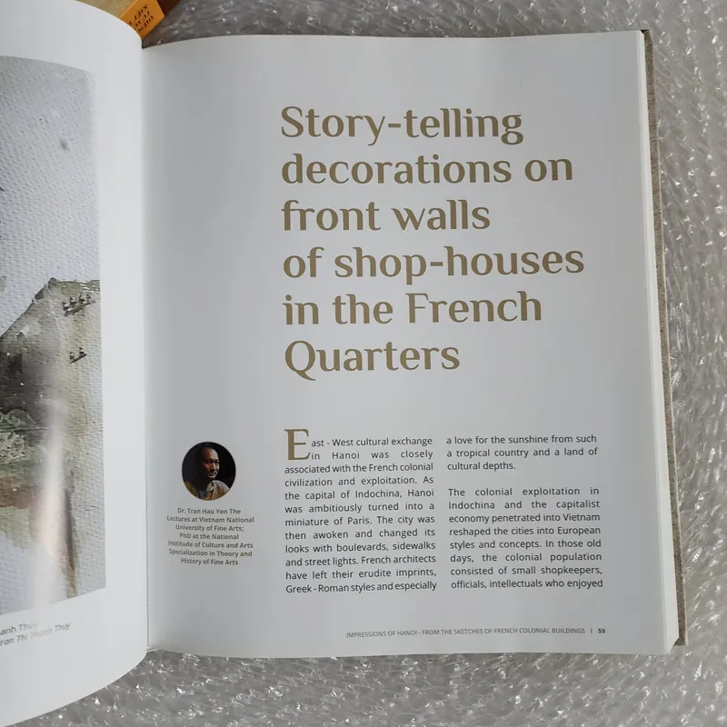 Ấn tượng Hà nội từ kí họa những công trình thời Pháp | nhiều tác giả in màu 688157