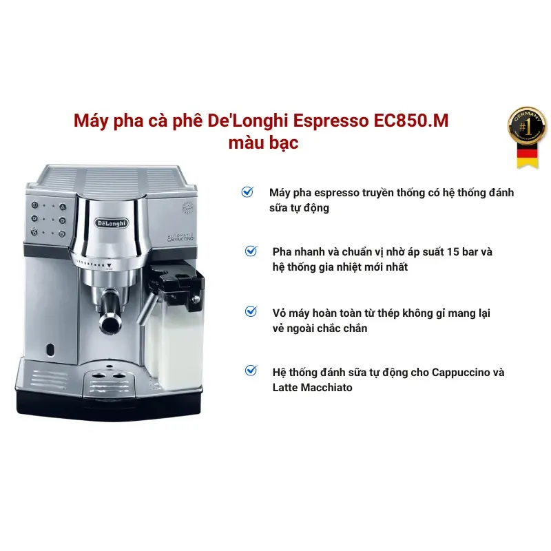 Máy pha cà phê De'Longhi Espresso EC850.M 758170