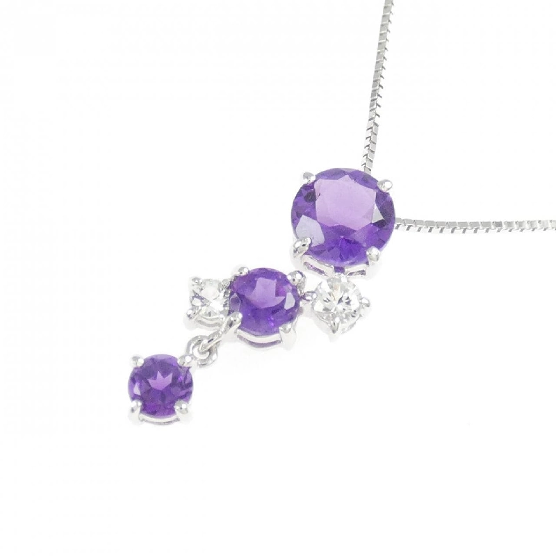 K14WG Mặt dây chuyền Amethyst - Hàng hiệu Chính hãng 858246