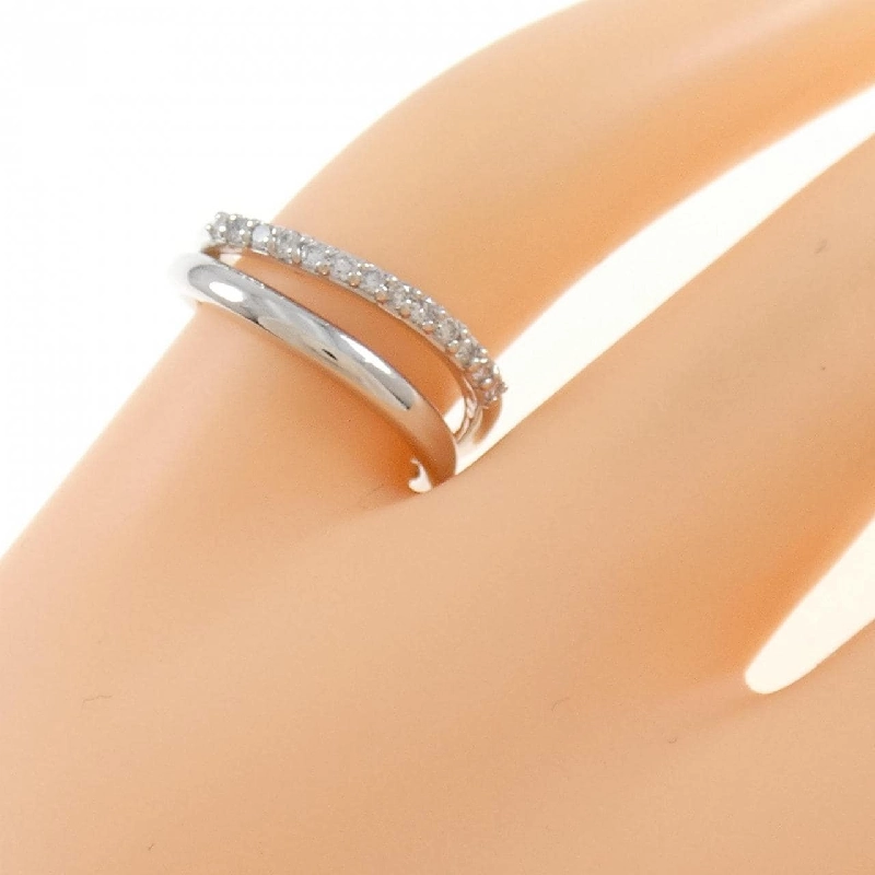 Nhẫn pinky kim cương K18WG 0.13CT 673559