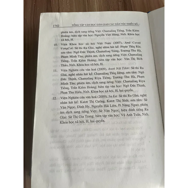 VĂN HỌC DÂN GIAN CÁC DÂN TỘC THIỂU SỐ VIỆT NAM TẬP 6 SỬ THI RA GLAI 750479