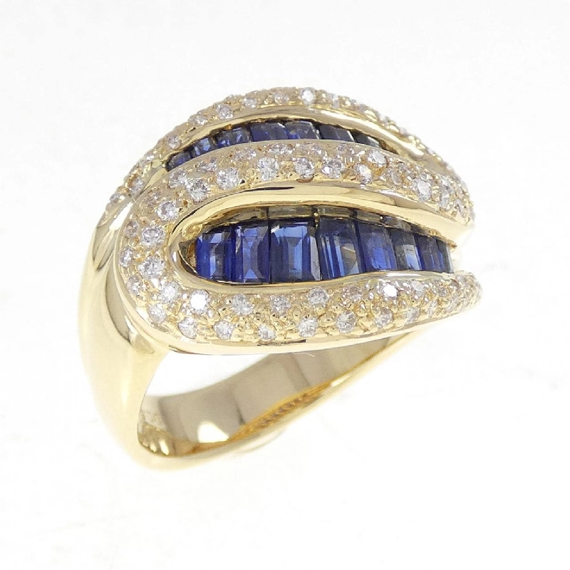 Nhẫn Sapphire K18YG 1.62CT - Hàng hiệu Chính hãng 852365