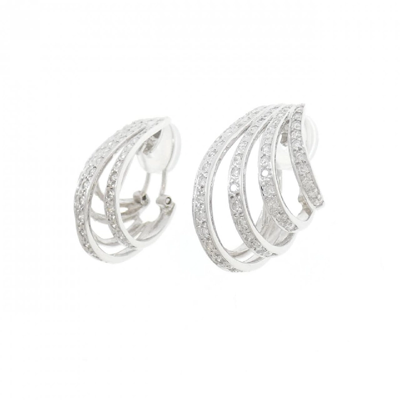 K18WG Bông tai/Khuyên tai Kim cương 1.4CT - Hàng hiệu Chính hãng 864107