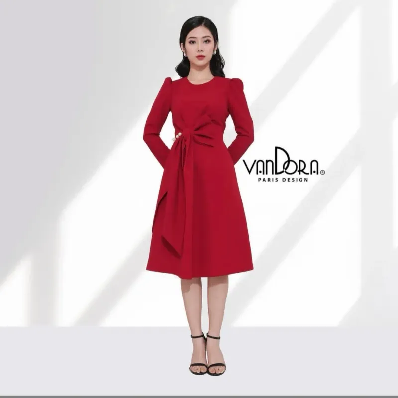 Váy đỏ dự tiệc cao cấp size S 972088