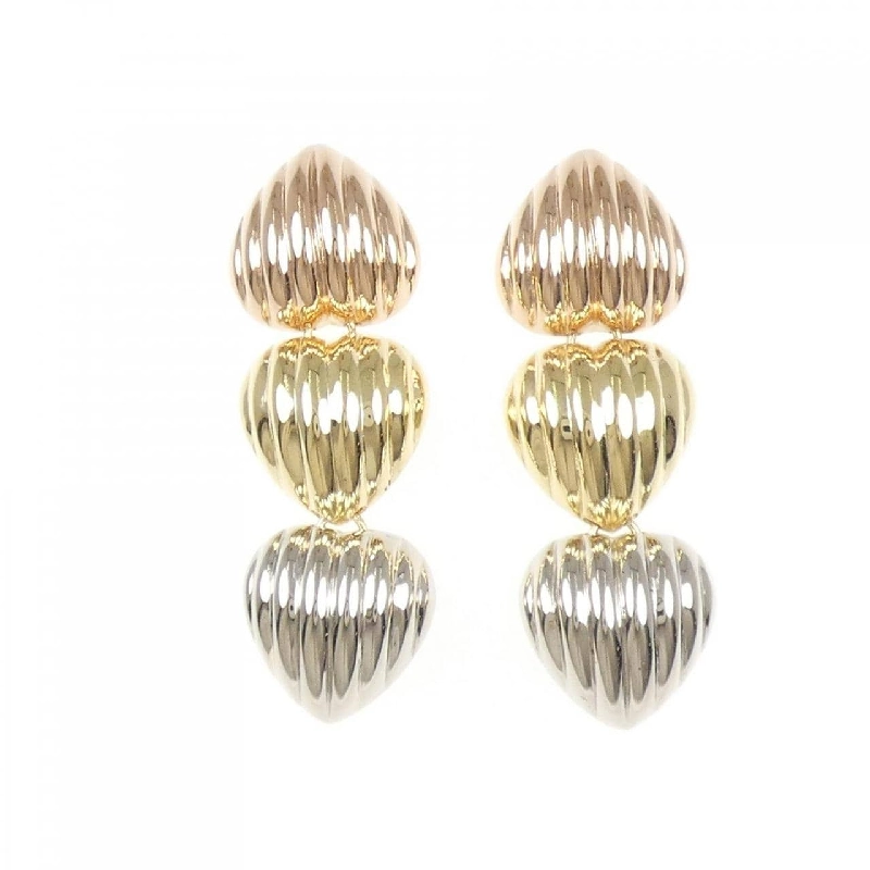 Bông tai hình trái tim 18KT ba màu/750 - Hàng hiệu Authentic 869683