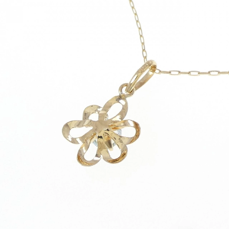 K18YG Hoa Xanh Topaz Dây Chuyền - Hàng hiệu Chính hãng 850479