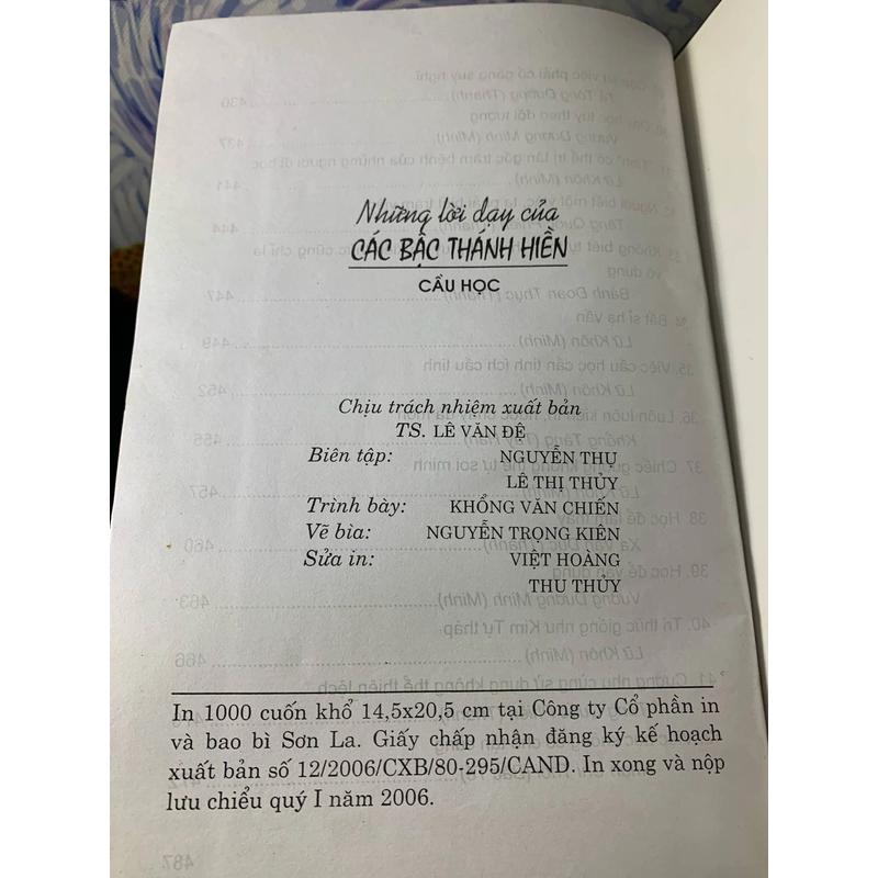 Những Lời Dạy Của Các Bậc Thánh Hiền - Cầu Học 539183