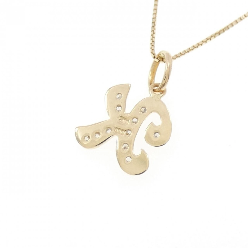 585YG/K10YG/585WG Chữ cái K Dây chuyền kim cương - Hàng hiệu Chính hãng 858698