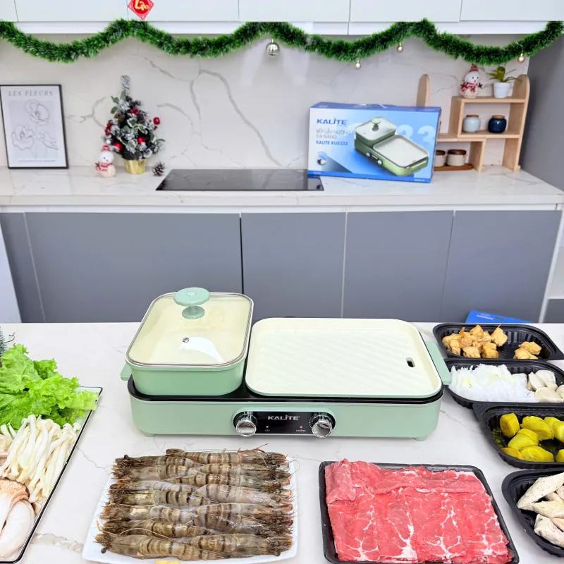 Kalite KLG333 – Bếp Lẩu Nướng 2in1, Nướng + Lẩu Siêu Tiện 🎉🔥 738666
