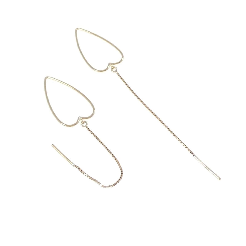 K18YG Bông tai hình trái tim - Hàng hiệu Chính hãng 871910