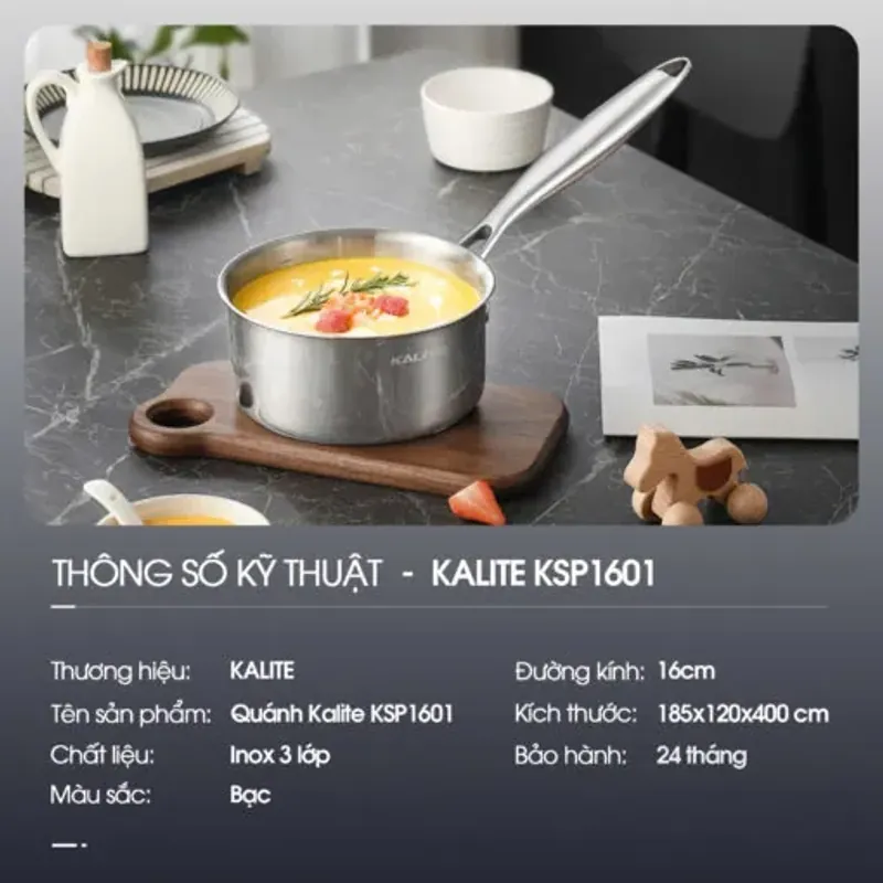 Quánh inox KALITE KSP1601 Bạc 927400