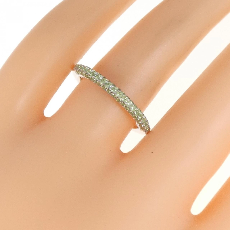 Nhẫn Garnet Xanh K18WG 0.53CT 670788