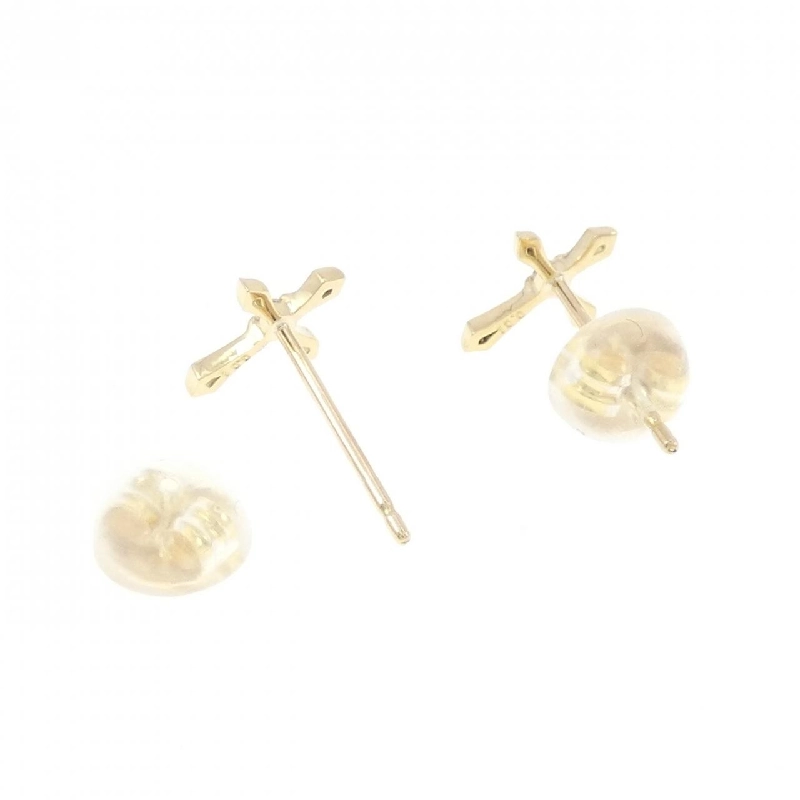 K18YG Bông tai kim cương chéo 0.02CT - Hàng hiệu Chính hãng 867033