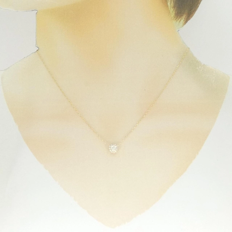 K18YG Dây chuyền kim cương 0.200CT - Hàng hiệu Authentic 858476