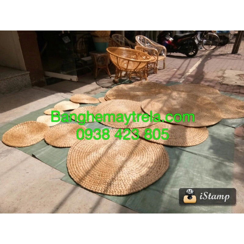 Thảm lục bình tròn tráng trí decor 490469