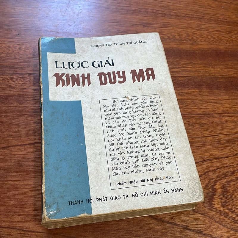 II Tựa sách: Lược Giải Kinh Duy Ma - Thượng Toạ Thích Trí Quảng - 1991 502446
