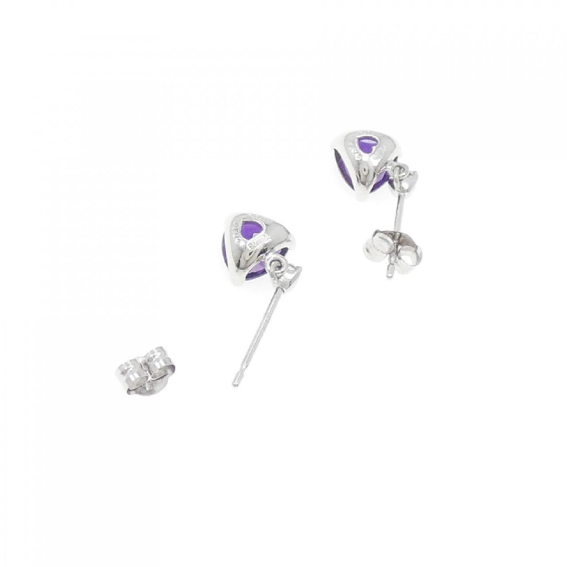 K18WG Amethyst Bông tai 1.31CT - Hàng hiệu Chính hãng 873293