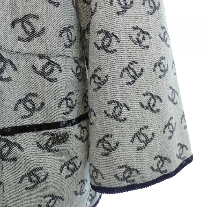 Áo khoác không cổ CHANEL 637183