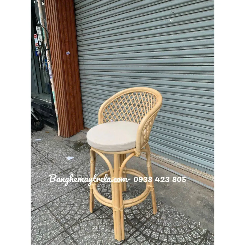 Ghế bar cao mây tự nhiên 756635