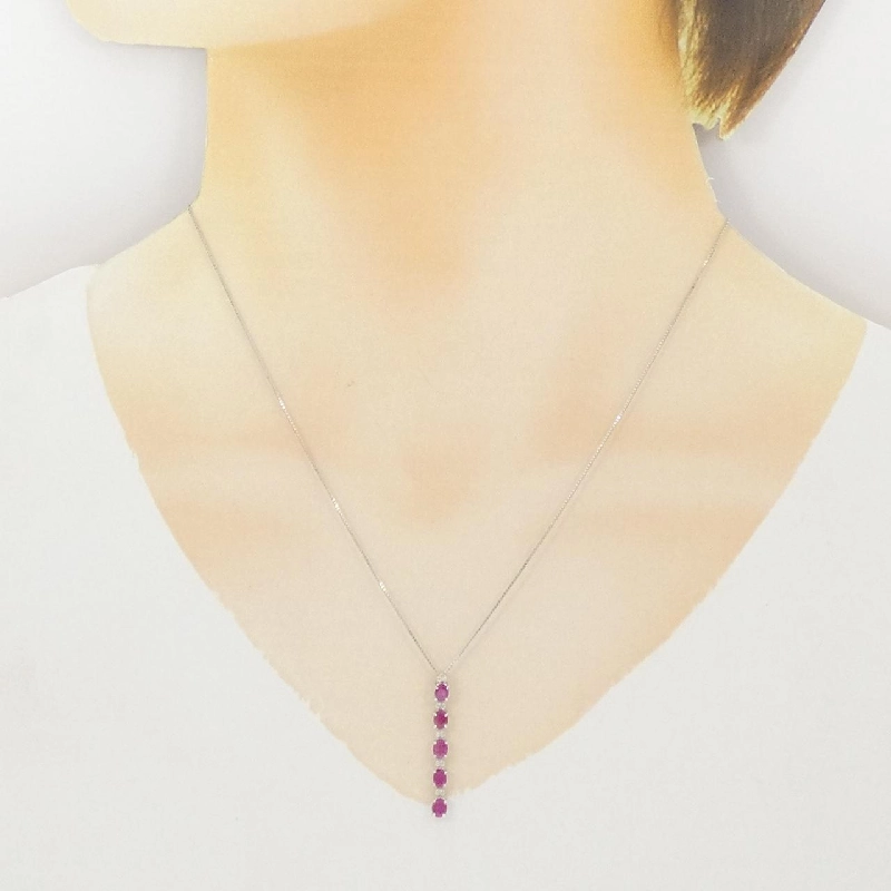 K14WG Ruby Necklace - Hàng hiệu Authentic 861144