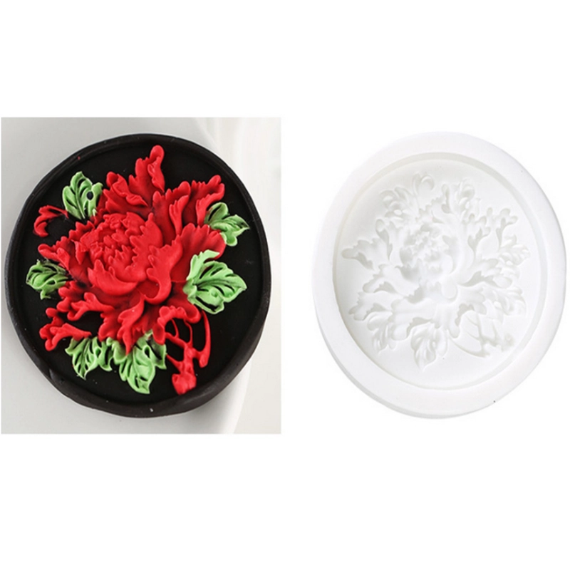Khuôn silicon làm bánh, rau câu, trung thu, ép xôi hoa mẫu đơn loại 7 cm - Mã số 1152 338439