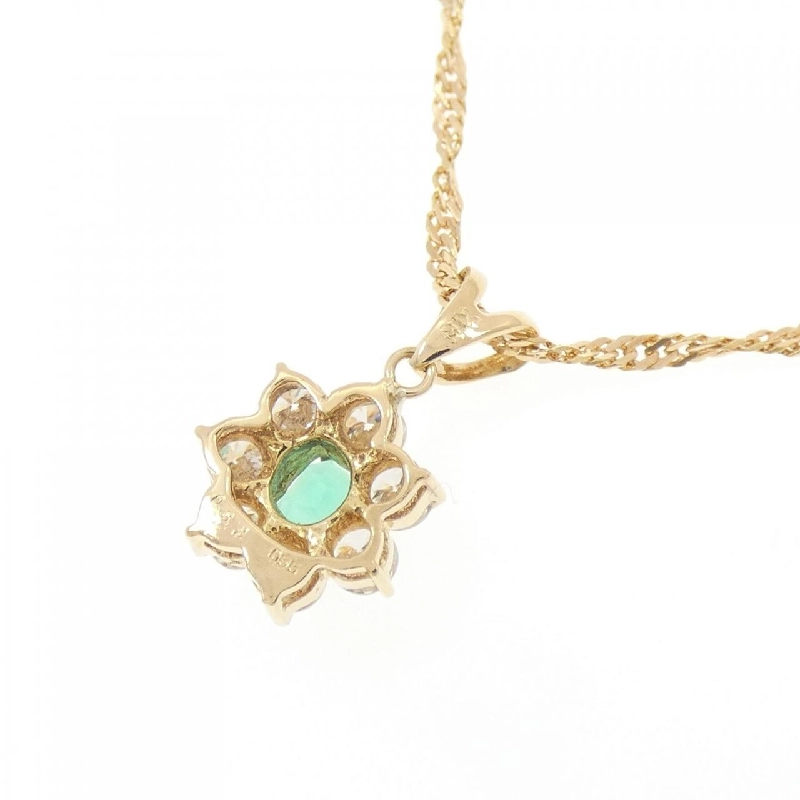 K18YG Dây chuyền Ngọc lục bảo 0.32CT - Hàng hiệu Chính hãng 856591