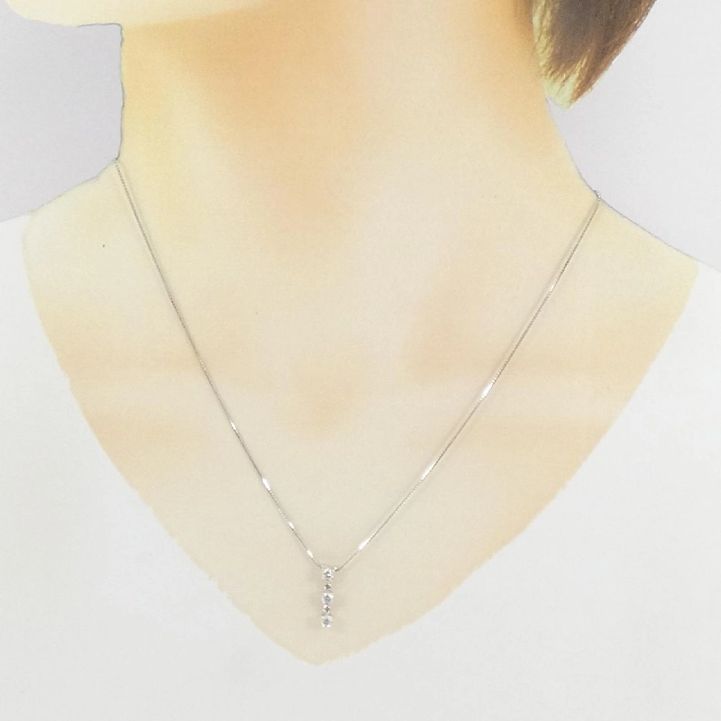 K18WG Dây chuyền kim cương 0.40CT - Hàng hiệu Chính hãng 857367