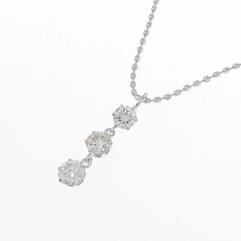 K18WG Dây chuyền kim cương ba viên 0.30CT - Hàng hiệu Chính hãng 857609