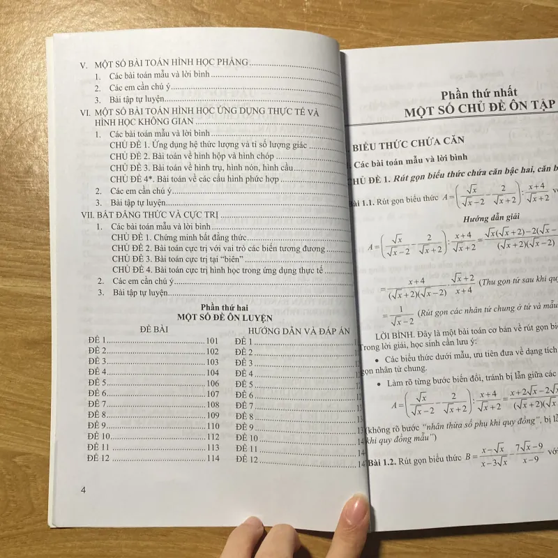 sách ôn thi toán phổ thông vào 10  929659