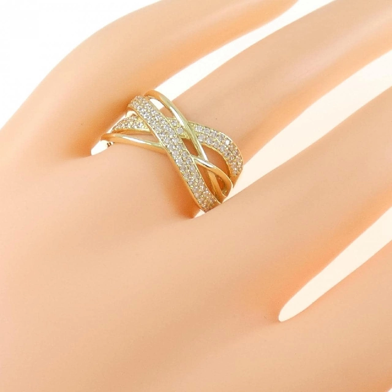 【Sản phẩm mới】Nhẫn kim cương K18YG 0.45CT 672961