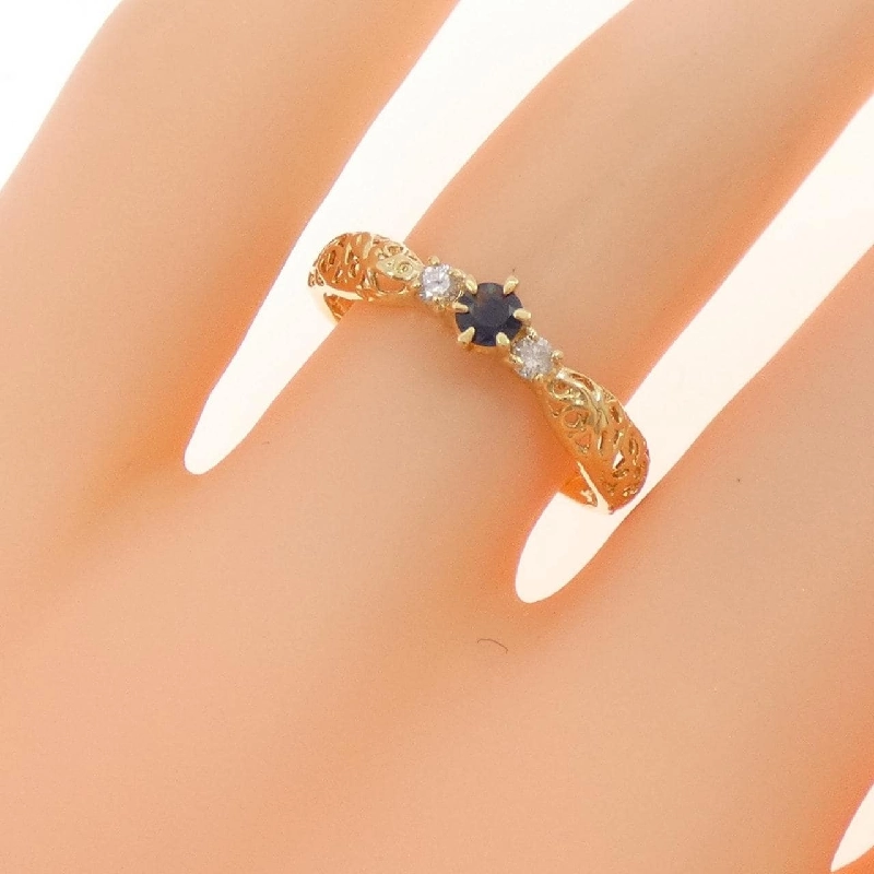 Nhẫn Sapphire K18YG 0.10CT - Hàng hiệu Chính hãng 851903