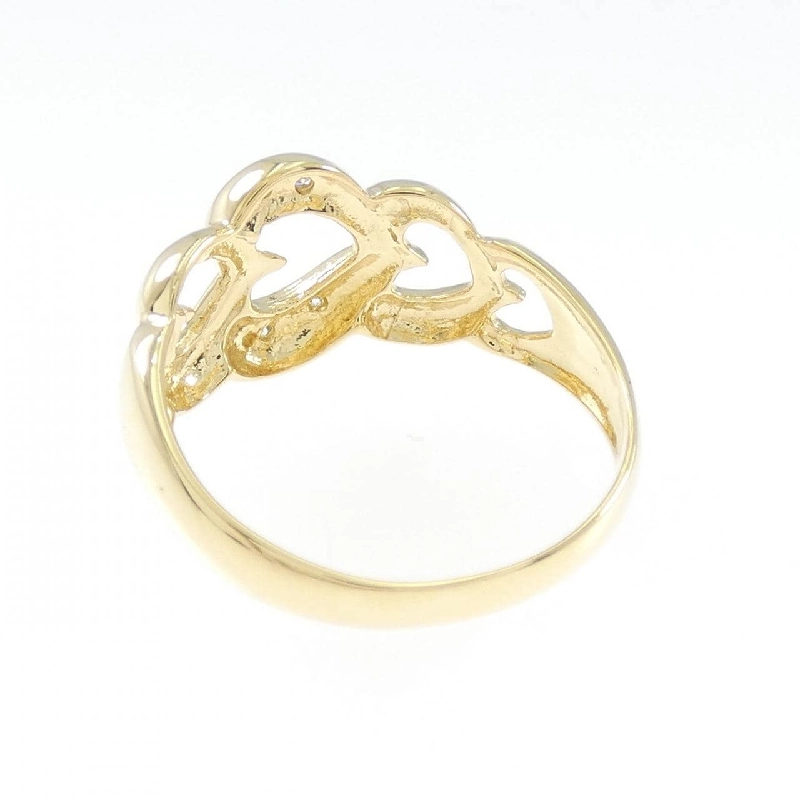 Nhẫn kim cương hình trái tim K18YG 0.03CT 666023