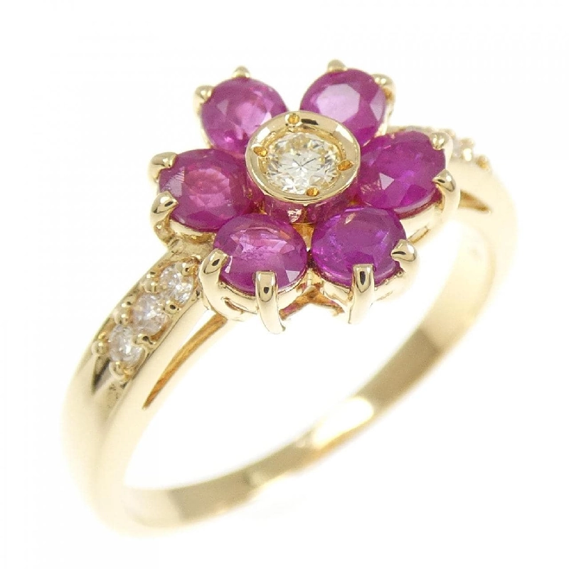 Nhẫn Ruby Hoa K18YG 1.00CT - Hàng hiệu Chính hãng 849862