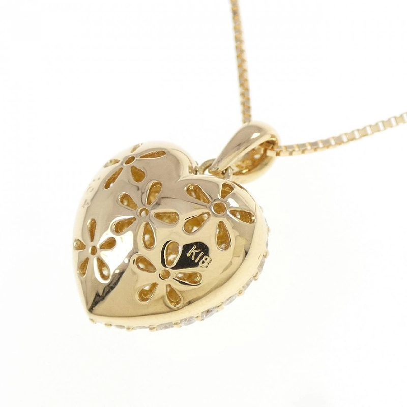 K18YG Dây chuyền kim cương hình trái tim Pavé 1.04CT - Hàng hiệu Chính hãng 860353