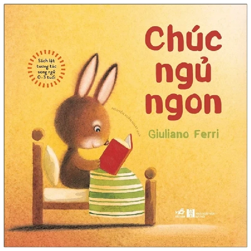 Sách Lật Tương Tác Song Ngữ 0-3 Tuổi - Chúc Ngủ Ngon (Bìa Cứng) - Giuliano Ferri 290123