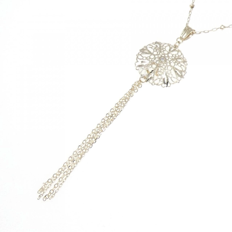 K18WG 2WAY Dây chuyền kim cương 0.01CT - Hàng hiệu Authentic 848321