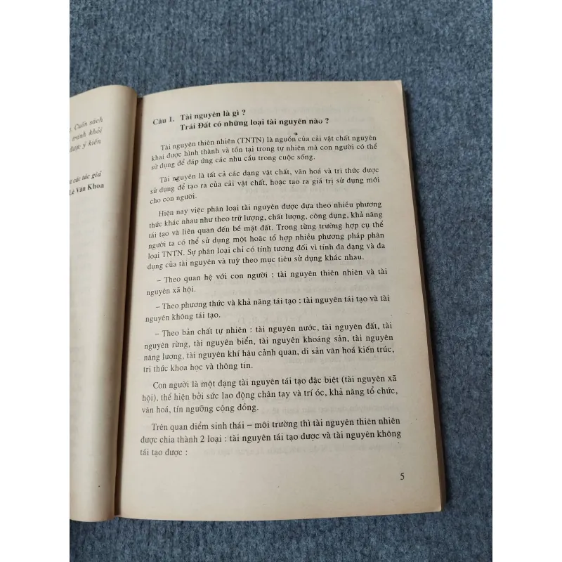HỎI ĐÁP VỀ TÀI NGUYÊN VÀ MÔI TRƯỜNG 729261