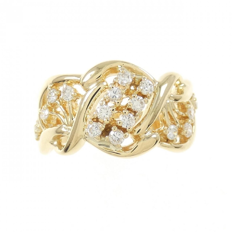 Nhẫn kim cương K18YG 0.32CT 673048