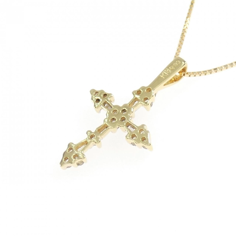 K18YG/K18WG Dây chuyền kim cương chéo 0.33CT - Hàng hiệu Authentic 862271